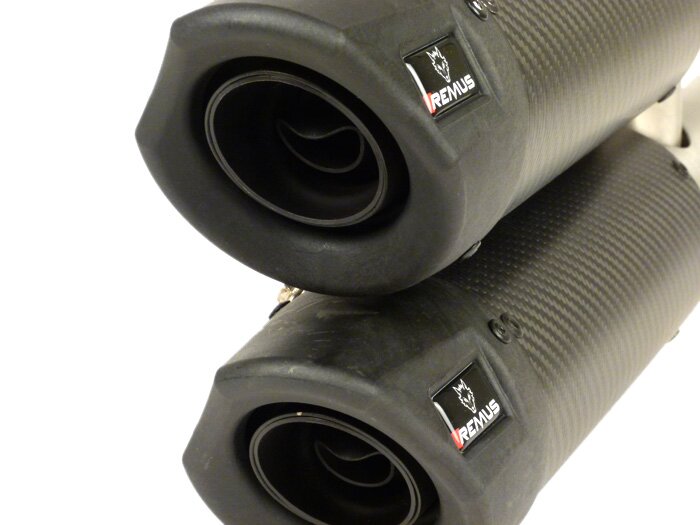 Silencer -REMUS RSC Dual Flow- Ø=55mm - Vespa GTS 125ie Super, Vespa GTS 250ie (2005-), Vespa GTS 300ie (2008-), Vespa GTS 300ie Super (2008-), Vespa GTV 250ie (2006-) - carbon