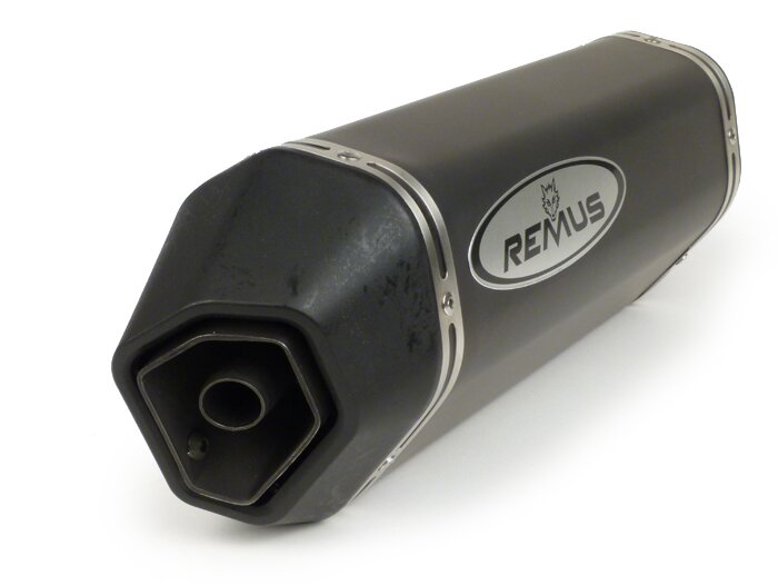 Silencieux -REMUS- Ø=55mm - Vespa GTL 125 (Euro 3), GTS 125 (Euro 3), GTV 125 (Euro 3) - inox noir