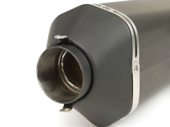 Silencieux -REMUS- Ø=55mm - Vespa GTL 125 (Euro 3), GTS 125 (Euro 3), GTV 125 (Euro 3) - inox noir
