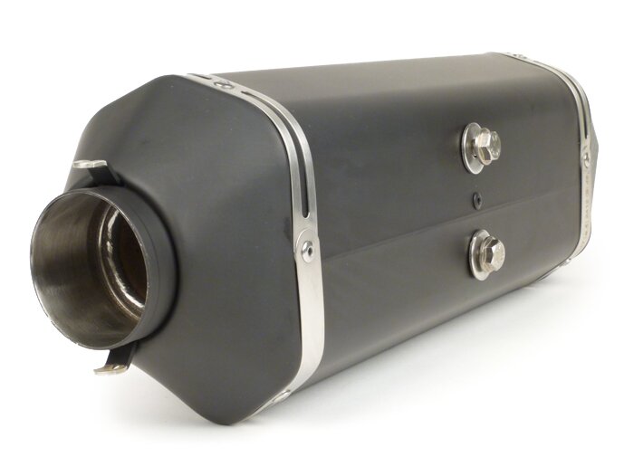 Silencieux -REMUS- Ø=55mm - Vespa GTL 125 (Euro 3), GTS 125 (Euro 3), GTV 125 (Euro 3) - inox noir