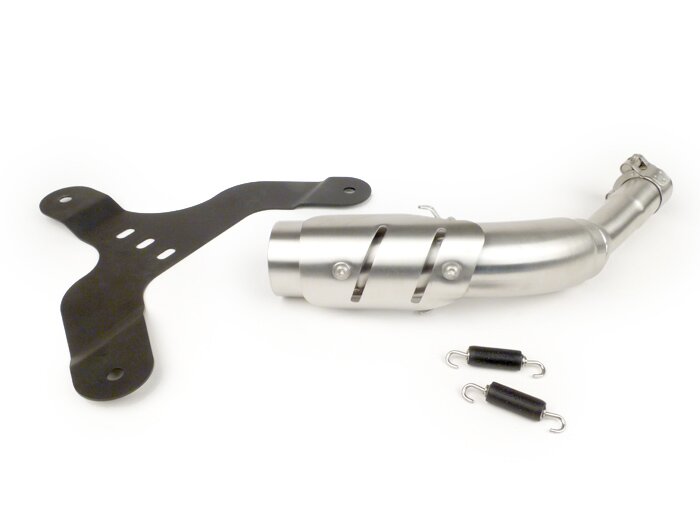 Colector de escape y soporte -REMUS slip-on Vespa GTS 125 i.e. (a partir del año 2009), GTS 250 i.e. (a partir del año 2005), GTS 300 i.e. (a partir del año 2008), GTV 250 i.e. (a partir del año 2008)