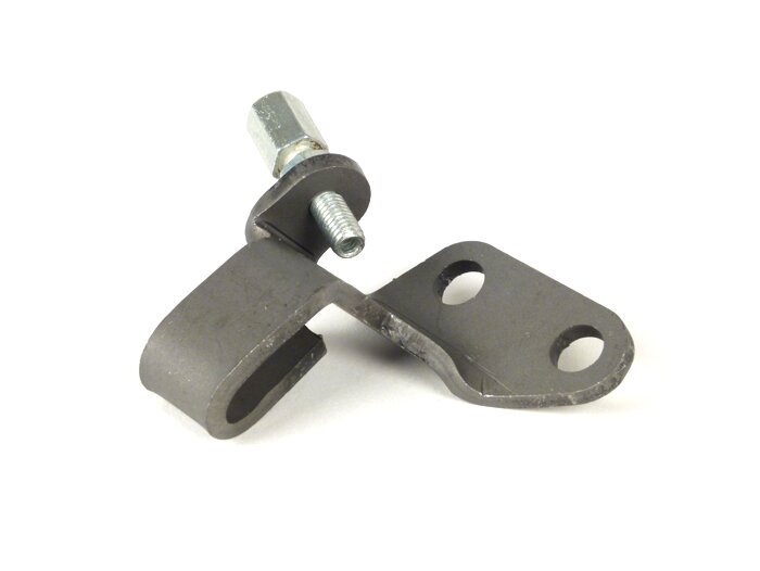 Bracket brake/clutch cable at engine -OEM QUALITY- Vespa V50 (VMA1M), PV125, ET3, SS50, SS90 - series 1 (short internal clutch lever)