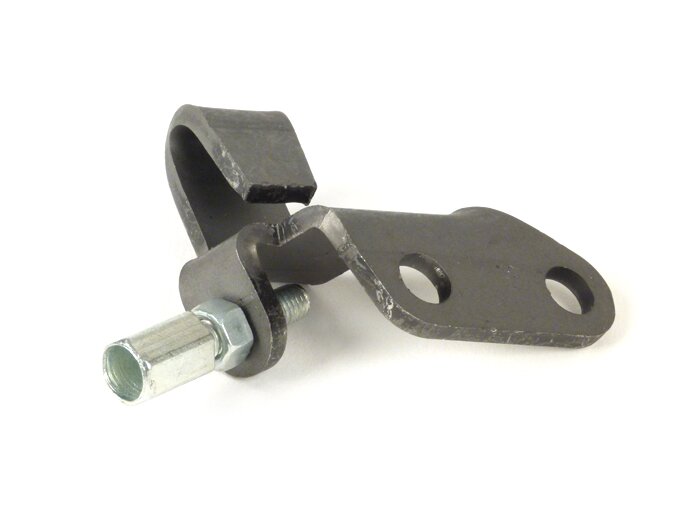 Bracket brake/clutch cable at engine -OEM QUALITY- Vespa V50 (VMA1M), PV125, ET3, SS50, SS90 - series 1 (short internal clutch lever)