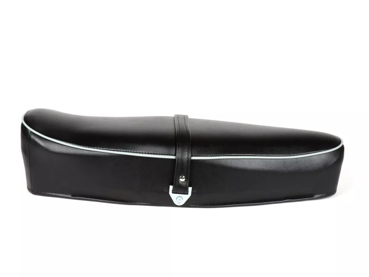 Selle -QUALITÉ OEM- Vespa Sprint150 (VLB1T), GL150 (VLA1T), GT125 (VNL2T), GTR125 (VNL2T) - avec insigne Piaggio