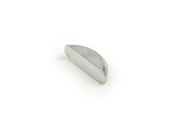 Halve maan sleutel (Woodruff sleutel) -PIAGGIO DIN 6888- 3x3mm (gebruikt voor primaire Vespa V50, V90, SS50, SS90, PV125, ET3, PK S, PK XL), (gebruikt voor krukas dynamo zijde Lambretta D 125-150 (1956-1957), LD 125-150 (1956-1957))