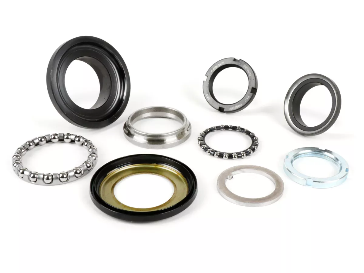 Steering set -JOCKEYS BOXENSTOP- Vespa VN, VL, VB, VNA1T till VNA2T, VNB1T till VNB3T (till No 61000), VBA1T, VBB1T (till No 82819) - 1st oversize (43,6mm) - upper + lower