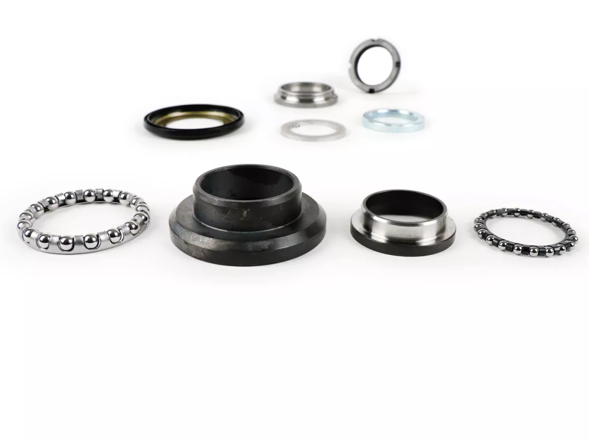 Steering set -JOCKEYS BOXENSTOP- Vespa VN, VL, VB, VNA1T till VNA2T, VNB1T till VNB3T (till No 61000), VBA1T, VBB1T (till No 82819) - 1st oversize (43,6mm) - upper + lower
