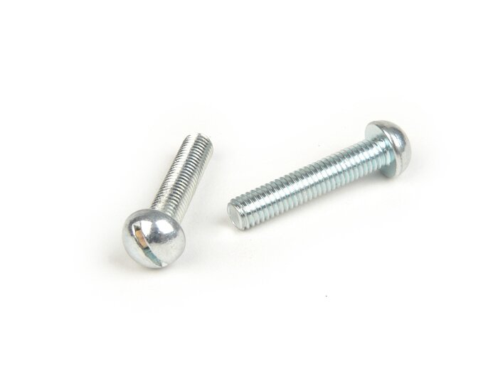 Skruvsats för bagageutrymme -MAURO PASCOLI, 2x M5 x 25mm- Vespa PX, Rally180, Rally200, TS125, GS160 / GS4 (från VSB1T0054684), SS180
