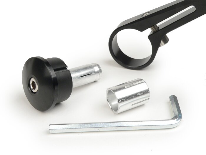 Spegelsats -CNC styrändar- Ø=80mm konvex, blått glas - svart