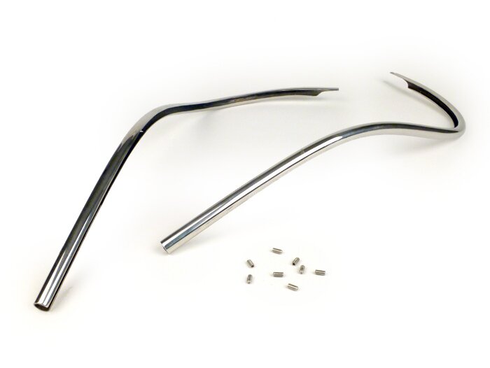 Legshield trim mono -VESPA- Vespa V50, PV125, ET3 - stainless steel