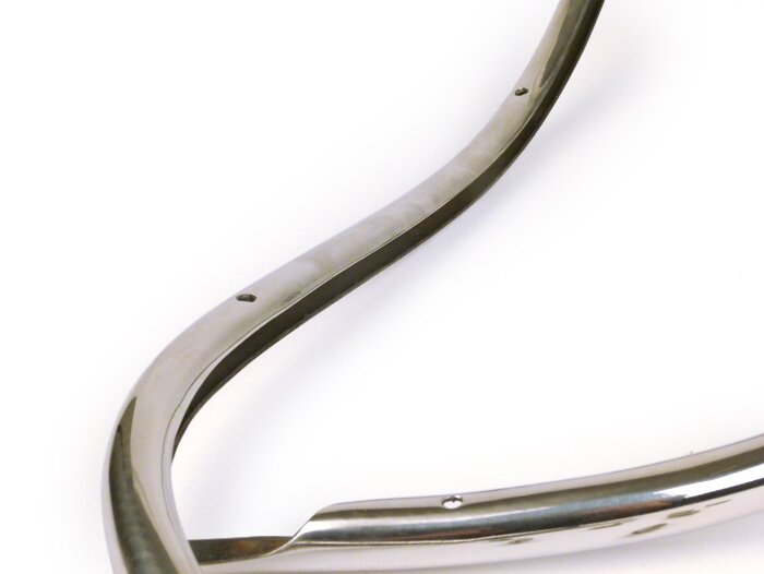 Legshield trim mono -VESPA- Vespa V50, PV125, ET3 - stainless steel