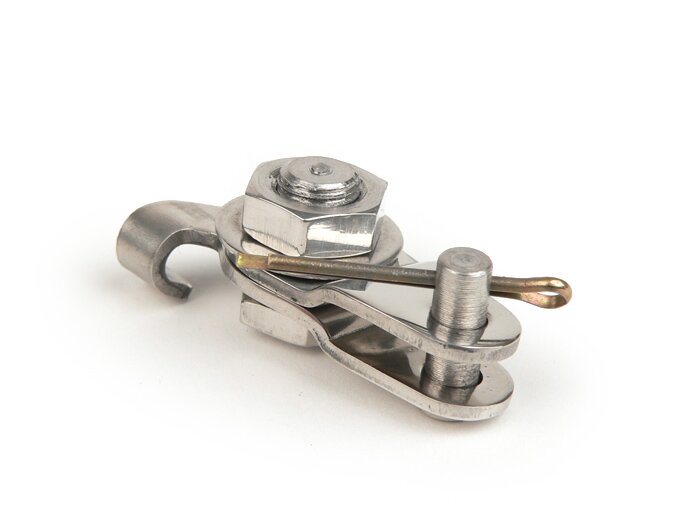 Rear brake cable clamp set -IMPORT- Vespa V50, V90, 50N, PV125, ET3, SS50, SS90, PK S, PK XL1, PK XL2, ETS, PX, VNA, VNB, VBA, VBB, Super, GL150 (VLA1T), GT125 (VNL2T), GTR125 (VNL2T), TS125 (VNL3T), Sprint150 (VLB1T), Vespa Rally180 (VSD1T)