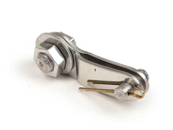Trunnion set brake pedal -IMPORT- Vespa Rally180 (VSD1T), Rally200 (VSE1T), Sprint150 (VLB1T), TS125 (VNL3T), GT125 (VNL2T), GTR125 (VNL2T), GL150 (VLA1T), Super, GS160 / GS4 (VSB1T), SS180 (VSC1T), VNB, VBB, VNA, VBA, VL, VB - stainless steel