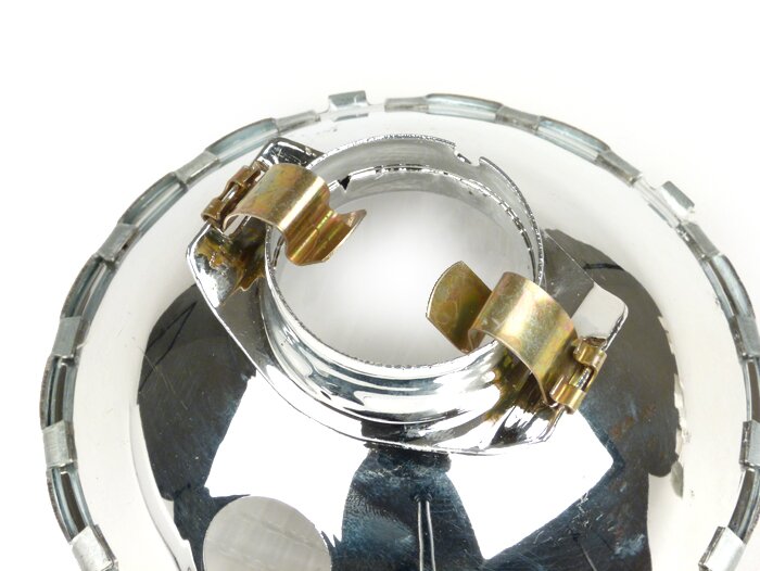 Lampu depan -SIEM, Ø = 105/115mm (kaca/luar) - Vespa Smallframe V50 (stang bundar kecil) - 50N (V5A1T 122877-), 50L (V5A1T), 50R (V5A1T) - Bilux BA20d 25/25W - digunakan untuk konversi ke 125cc (TÜV)