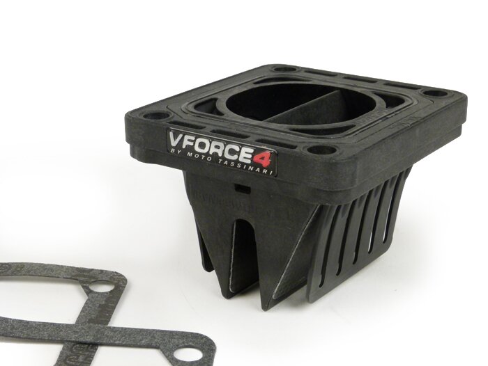 Reed valve -TASSINARI VForce 4 (70x66x43mm)- Yamaha Banshee (type Yamaha RZ350/RD350 YPVS) - fits also Ansaugstutzen MRP, MMW, MBD/MRB