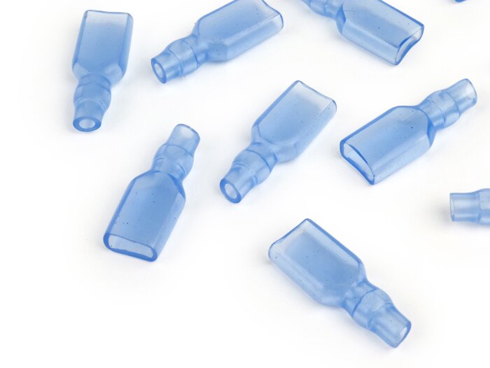 Isolatiehuls voor kabelschoen - platte kabelschoen 6,3mm Ø=0,5-1,0mm²- DIN 46248 - 10st.