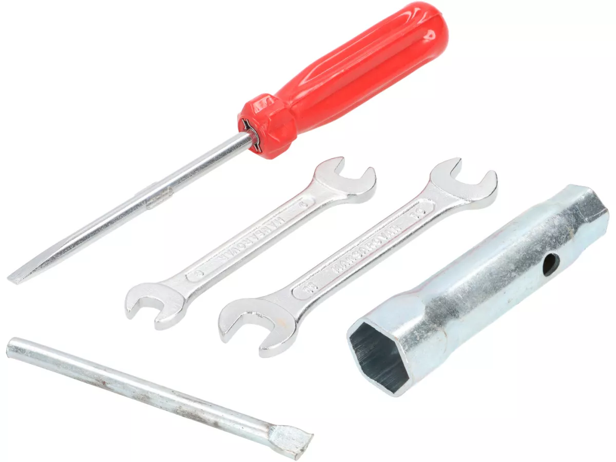 Outillage de bord avec trousse à outils (nylon) -QUALITÉ OEM- 4 pièces - Vespa classique