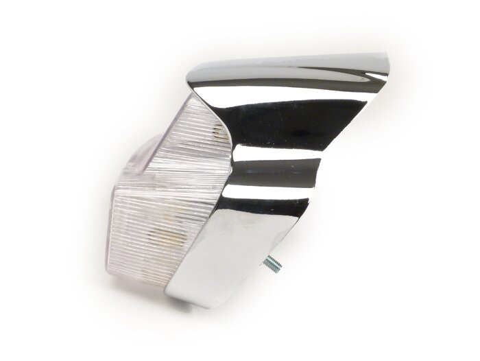 Feu arrière -BOSATTA Vespa ancienne- Vespa 125 VNB (VNB6T), GL (VLA1T), Sprint (VLB1T, -025478), SS180 (VSC1T, -0018000) - plastique, grand - chromé / blanc