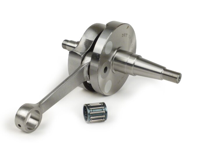 Vevaxel -DRT (roterande ventil), 53mm slaglängd, vevstake 105mm, DS kind 17,4mm bred- tenuta larga - Vespa PK125 XL2, PK125 ETS (Ø 24mm kon)
