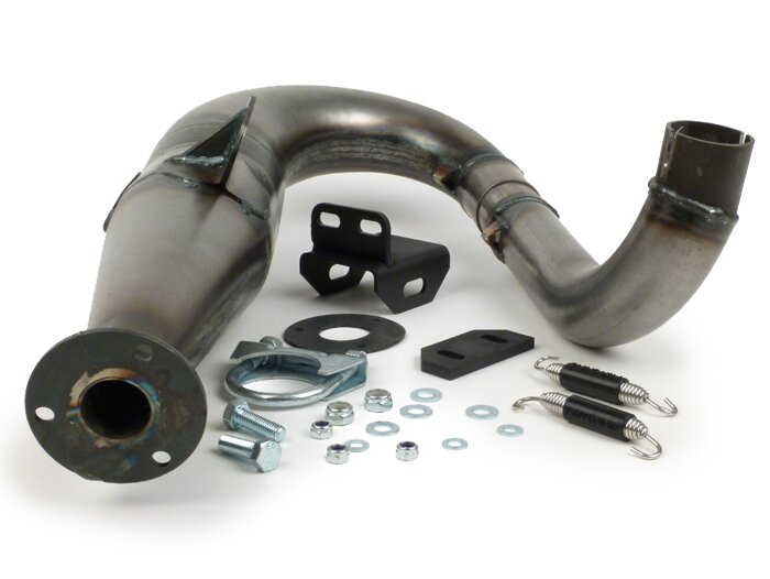 Escape (sólo cuerpo sin silenciador) -PM TUNING PM24 Evolution- Vespa PX80, PX125, PX150, TS, Sprint, Sprint Veloce, GT, GTR, Super, GL, VNA, VNB, VBA, VBB - sin pintar