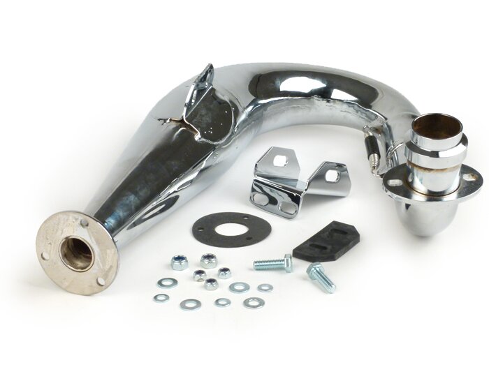 Escape (sólo cuerpo sin silenciador) -PM TUNING PM19 Evolution- Vespa T5 125cc - Cromo