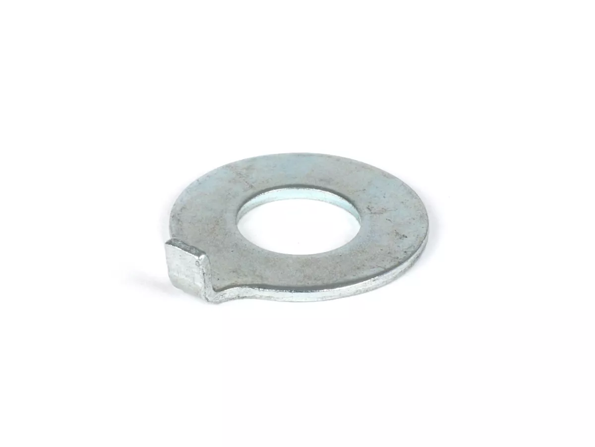 Arandela de seguridad para el perno de pivote del basculante -CALIDAD OEM- Vespa Rally180 (VSD1T), Rally200 (VSE1T), Sprint150 (VLB1T), TS125 (VNL3T), GTR125 (VNL2T), GT125 (VNL2T), Super, VNB5T (a partir de 026921) hasta VNB6T, VBB2T (a partir de 212456)