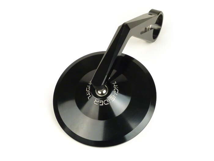 Mirror -HIGHSIDER Montana (E-marked)- CNC handle bar ends- Ø=102mm - black