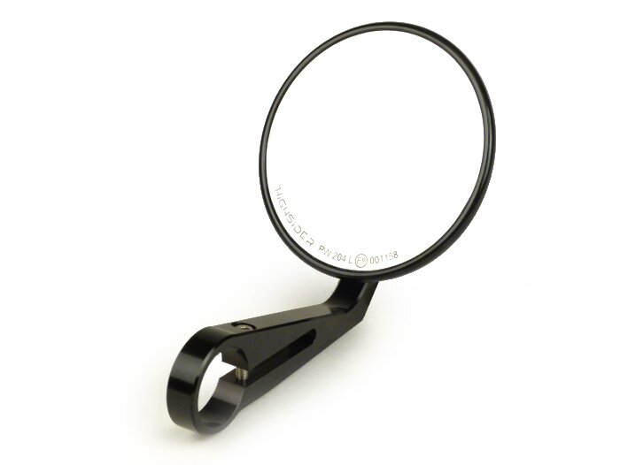 Mirror -HIGHSIDER Montana (E-marked)- CNC handle bar ends- Ø=102mm - black