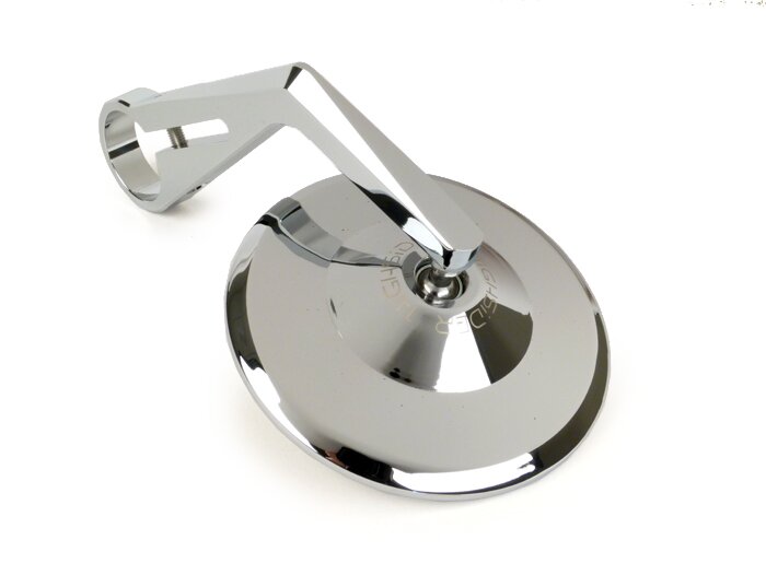 Mirror -HIGHSIDER Montana (E-marked)- CNC handle bar ends- Ø=102mm - chrome