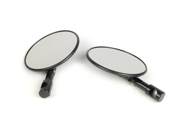 Mirror set -CNC handle bar ends- Ø=100mm, verstellbar - black