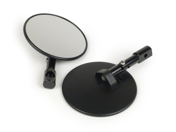 Mirror set -CNC handle bar ends- Ø=100mm, verstellbar - black