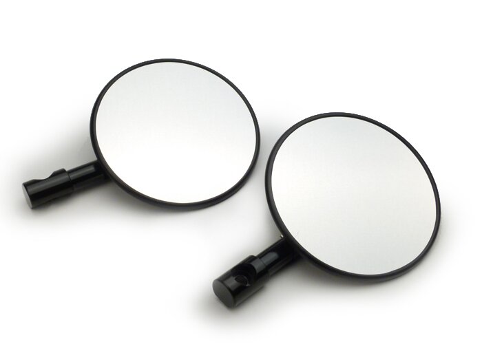 Mirror set -CNC handle bar ends- Ø=100mm, verstellbar - black