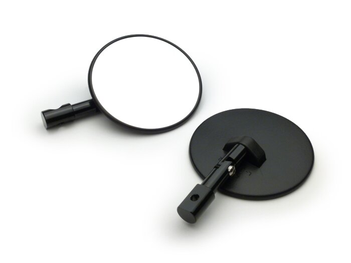 Mirror set -CNC handle bar ends- Ø=100mm, verstellbar - black