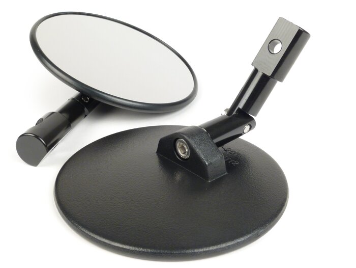 Mirror set -CNC handle bar ends- Ø=100mm, verstellbar - black