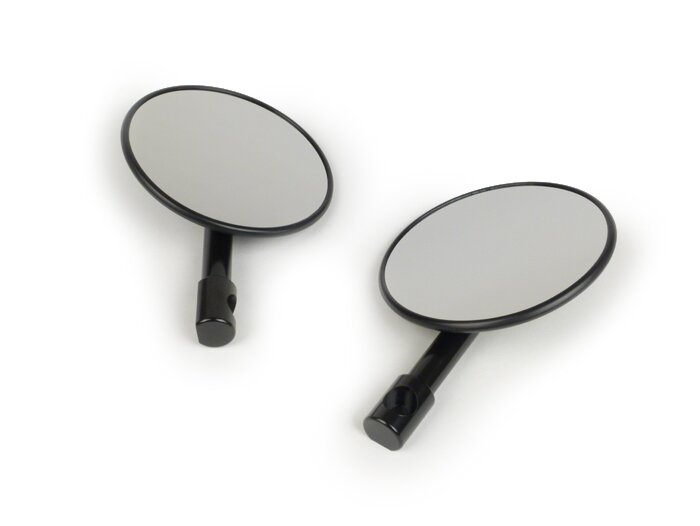 Mirror set -CNC handle bar ends- Ø=100mm - black