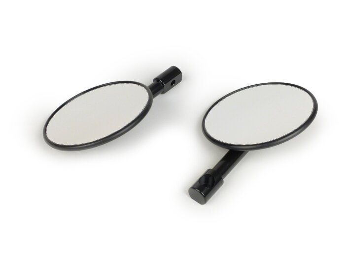 Mirror set -CNC handle bar ends- Ø=100mm - black
