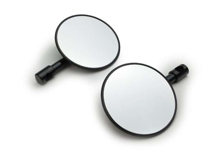 Mirror set -CNC handle bar ends- Ø=100mm - black