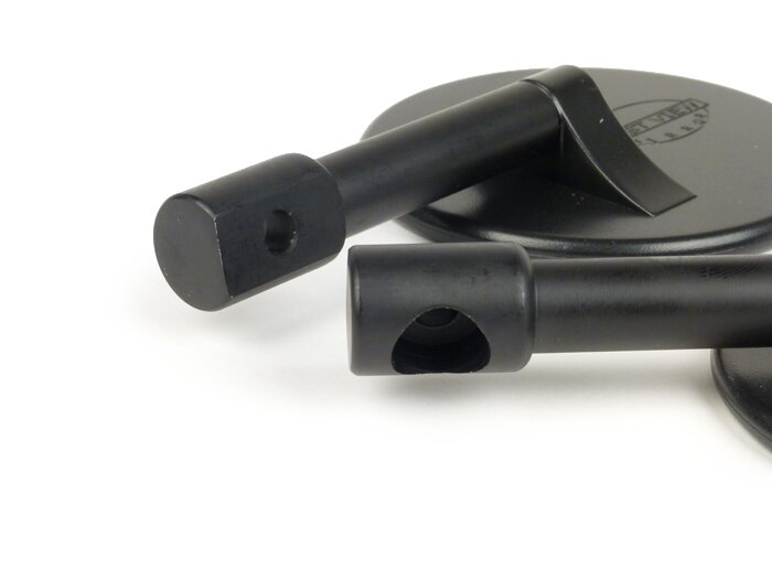 Mirror set -CNC handle bar ends- Ø=82mm, konvex - black