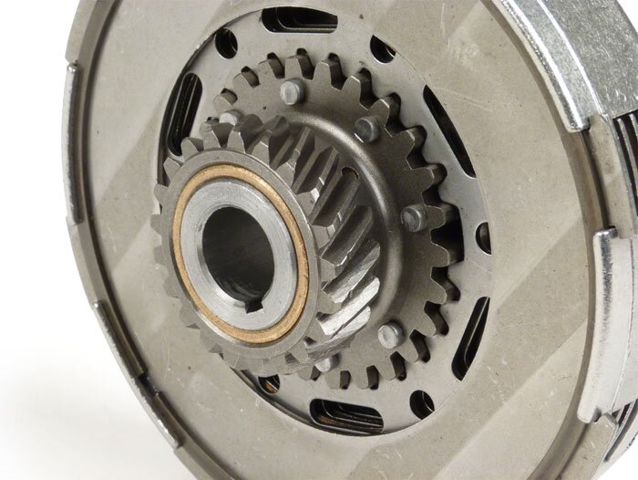 Kopling -VESPA tipe 7 pegas (Ø115mm) - untuk roda primer asli (gigi heliks) 67/68 gigi - 4 cakram - 21 gigi