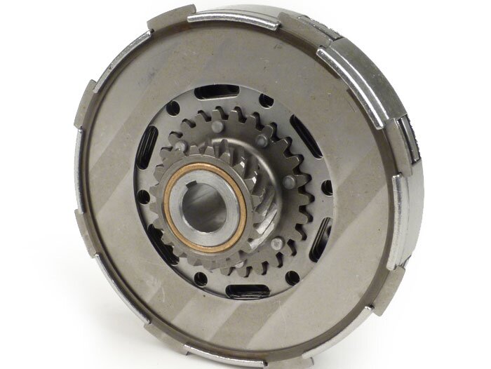 Kopling -VESPA tipe 7 pegas (Ø115mm) - untuk roda primer asli (gigi heliks) 67/68 gigi - 4 cakram - 21 gigi