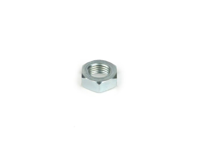 Platt mutter -DIN 439 liknande- M9 x 1,0mm - används för klämplatta bakre bromsvajer/bromsarm/bromspedal Vespa
