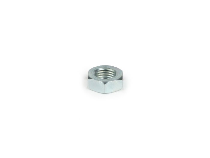 Platt mutter -DIN 439 liknande- M9 x 1,0mm - används för klämplatta bakre bromsvajer/bromsarm/bromspedal Vespa