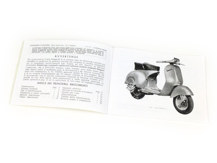 Manuel d’utilisation -VESPA- Vespa GS 150 (1955)