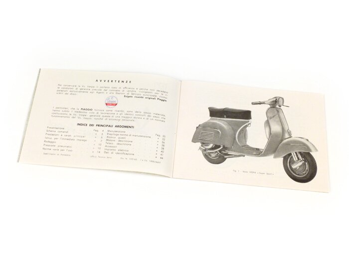 Manuale d'uso -VESPA- Vespa 180 Super Sport (1965)