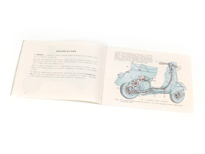 Manuale d'uso -VESPA- Vespa 180 Super Sport (1965)
