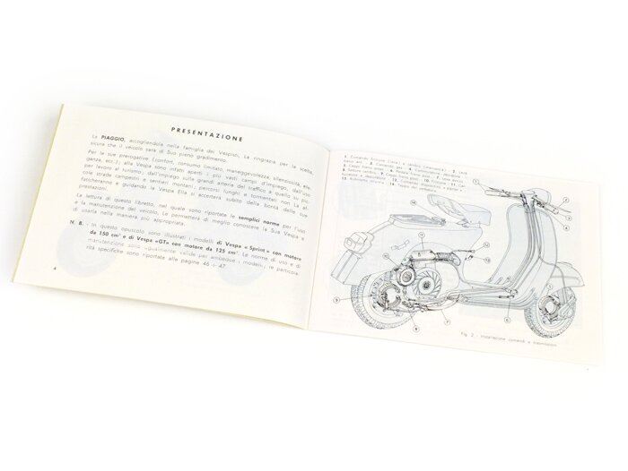 Användarhandbok -VESPA- Vespa Sprint, GT (1965-1966)