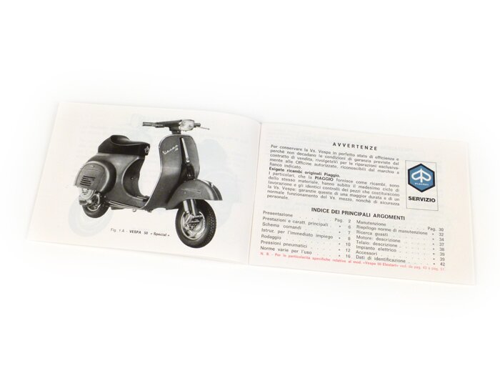 Manuel d’utilisation -VESPA- Vespa 50 Special (2ème série), 50 Elestart