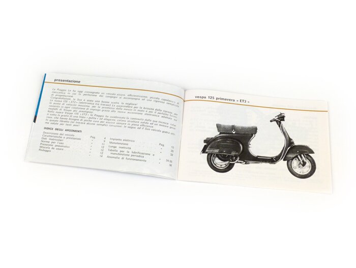 Panduan pemilik -VESPA- Vespa 125 Primavera, ET3 (1976)