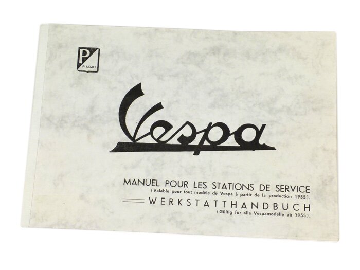 Werkplaatshandboek (Duits/Frans) -VESPA- Vespa (1955-1966) Largeframe - VN, VNA, VNB, VL, VB1, VBA1, VBB, GL150(VLA), Sprint150(VLB), Super(VNC/VBC), GS150(VS1-5), GS160/GS4(VSB), SS180(VSC)