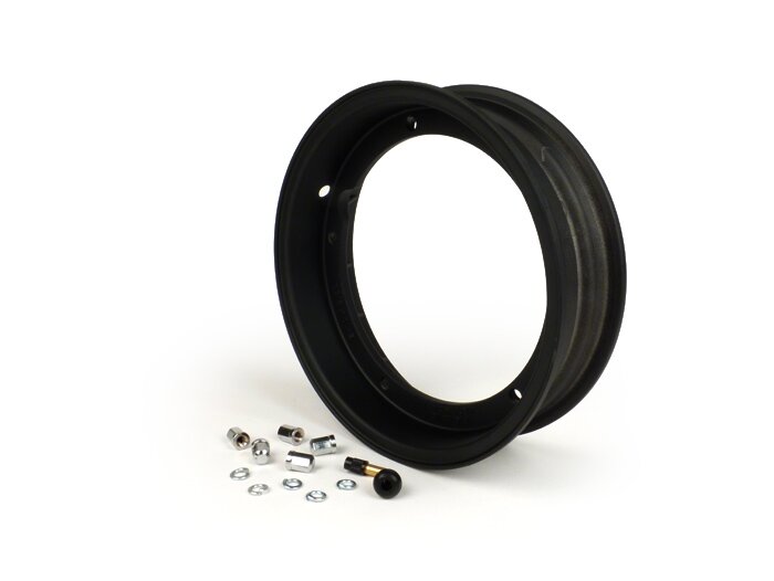 Cerchio -FA ITALIA tubeless 2.50-10 pollici in alluminio- Vespa (tipo Cosa / SKR) - nero